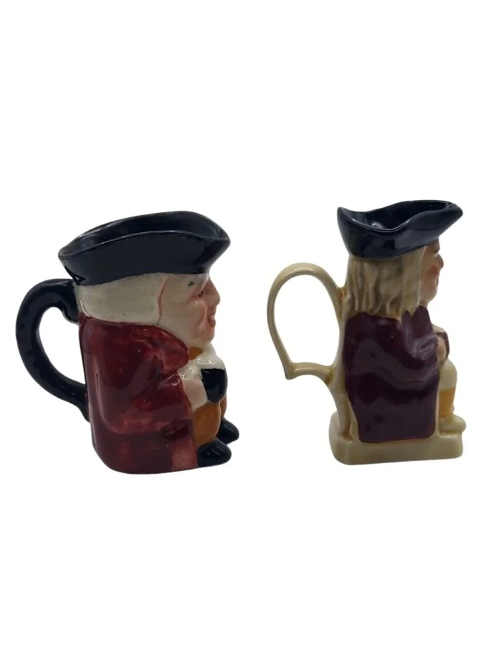 Set Of 4 Vintage Hand Painted Toby Jugs Staffordshire England Occupied Japan